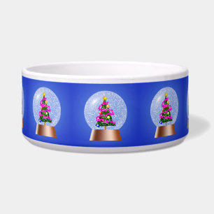 Christmas Tree Snow Globe Pet Bowl