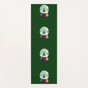 Christmas Tree Snow Globe Yoga Mat