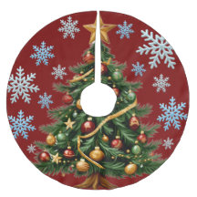 Christmas Tree Snowflake Tree Skirt