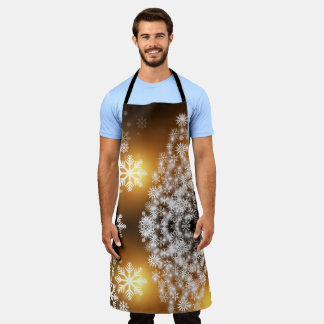christmas-tree-snowflakes apron