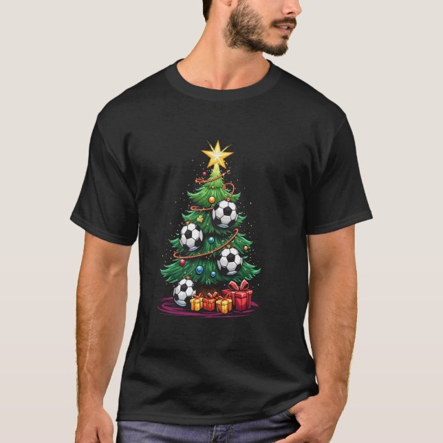 Christmas tree, soccer T-Shirt (Front)