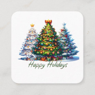 Christmas tree  square business card