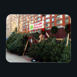 Christmas Tree Stand Upper West Side New York City Magnet<br><div class="desc">Features an original colour photograph of a Christmas tree stand on the Upper West Side. Photographed in Manhattan, New York City. Lots of other NYC and nature photographs are also available from this shop. Don't see exactly what you're looking for? Contact Rebecca to have a product customised just for you!...</div>