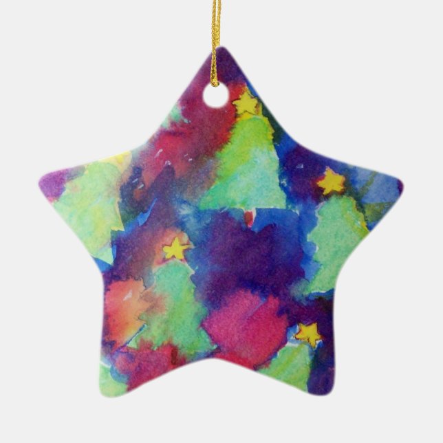 CHRISTMAS TREE Star Ceramic Tree Decoration (Front)