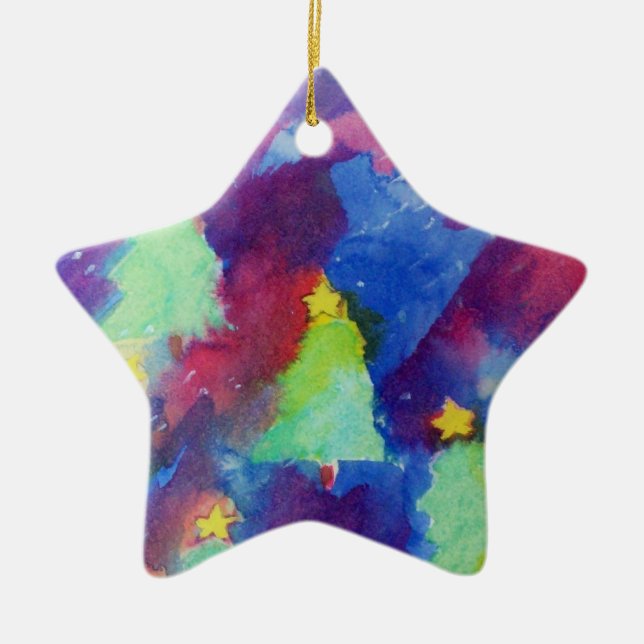 CHRISTMAS TREE Star Ceramic Tree Decoration (Front)