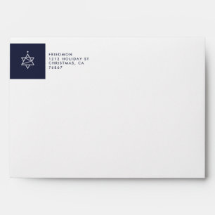 Christmas Tree Star of David Envelope