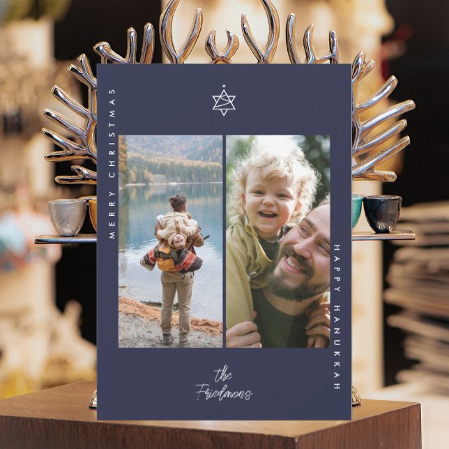Christmas Tree Star of David Holiday Card (Creator Uploaded)