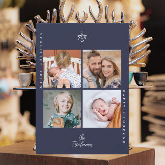 Christmas Tree Star of David Holiday Card