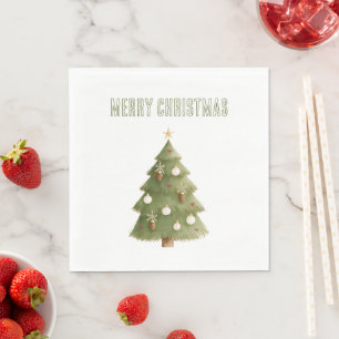 Christmas Tree Star Ornaments Napkin