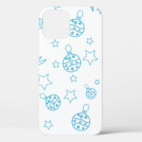 Christmas tree, stars and balls - simple seamless