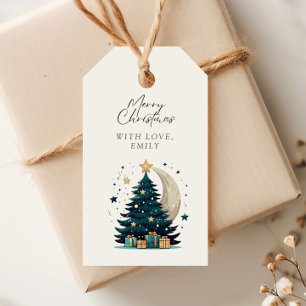 Christmas Tree Stars The Moon Gift Tags