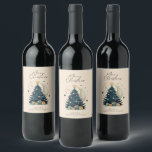 Christmas Tree Stars The Moon Wine Label<br><div class="desc">Christmas Tree Stars The Moon Wine Label</div>