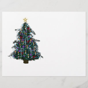 Christmas Tree Stationary Custom Letterhead
