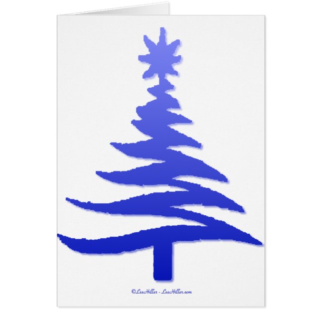 Christmas Tree Stencil Cobalt Blue (Front)