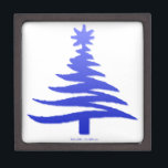 Christmas Tree Stencil Cobalt Blue Jewellery Box<br><div class="desc">Thank You for visiting The Holiday Christmas Shop! You are viewing The Lee Hiller Designs Holiday Collection of Home and Office Decor,  Apparel,  Gifts,  Collectibles and more. The Designs include Lee Hiller Photography in Hand Drawn Mixed Media and  Digital Art Collection.</div>
