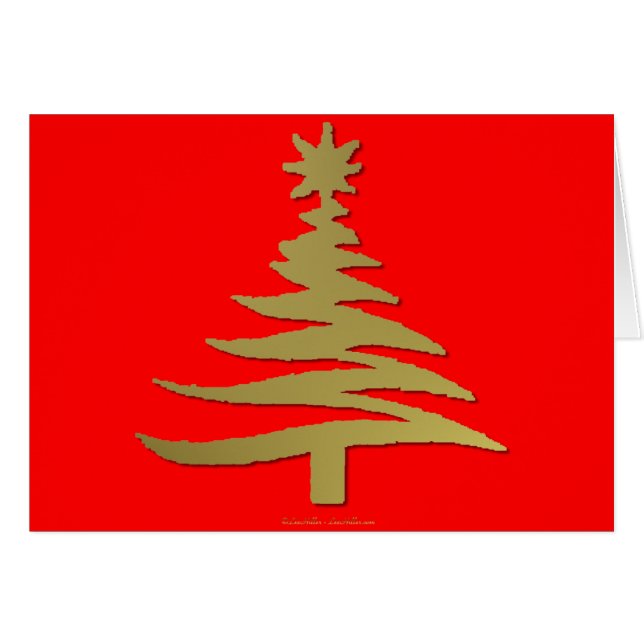 Christmas Tree Stencil Gold (Front Horizontal)