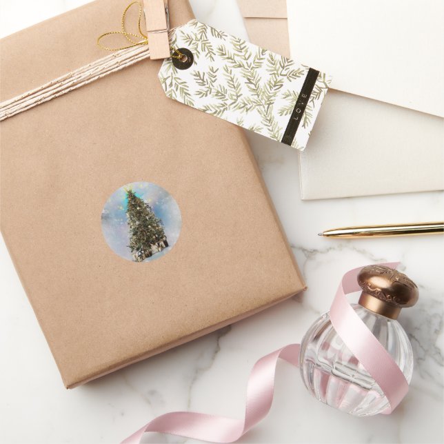 Christmas tree stickers for gifts, crafts (Gifting)