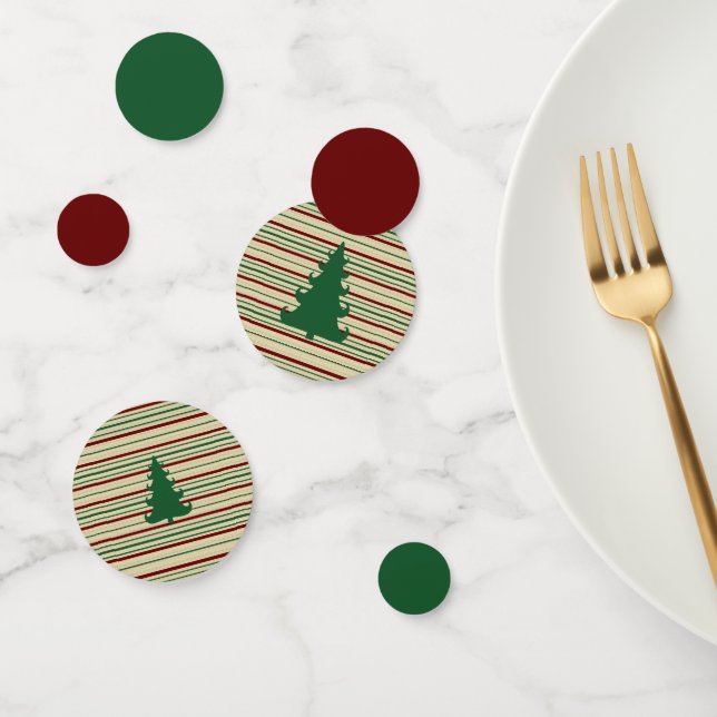 Christmas tree striped  confetti (Group)