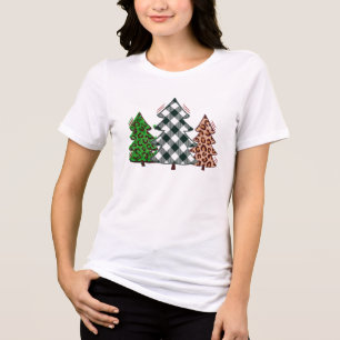 Christmas Tree T-Shirt - Colourful Holiday Tri-Blend Shirt