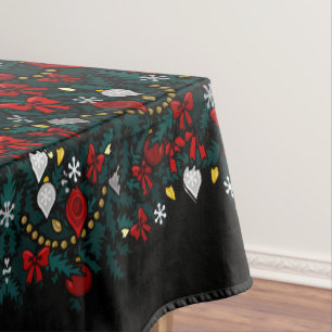 Christmas Tree Tablecloth Cute Holiday Decor