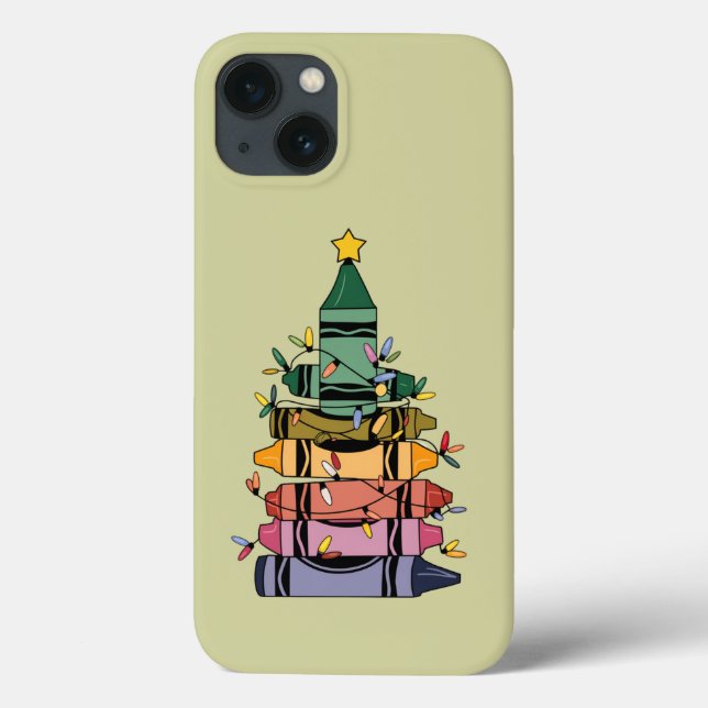 Christmas Tree Teacher Life Gift Teaching Case-Mate iPhone Case (Back)