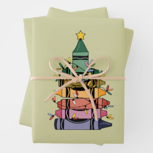 Christmas Tree Teacher Life Gift Teaching Wrapping Paper Sheet