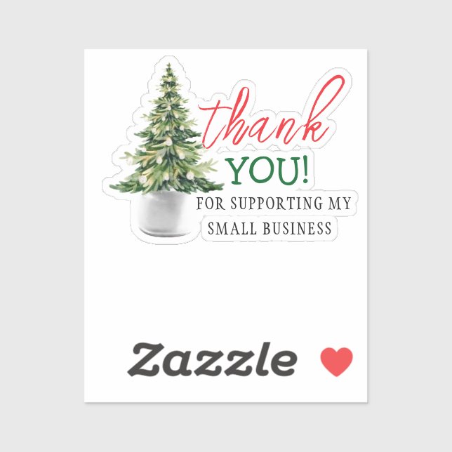 Christmas tree Thank you business bulk  (Sheet)