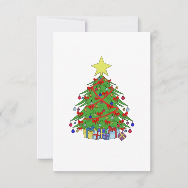 Christmas tree thank you card (Front)