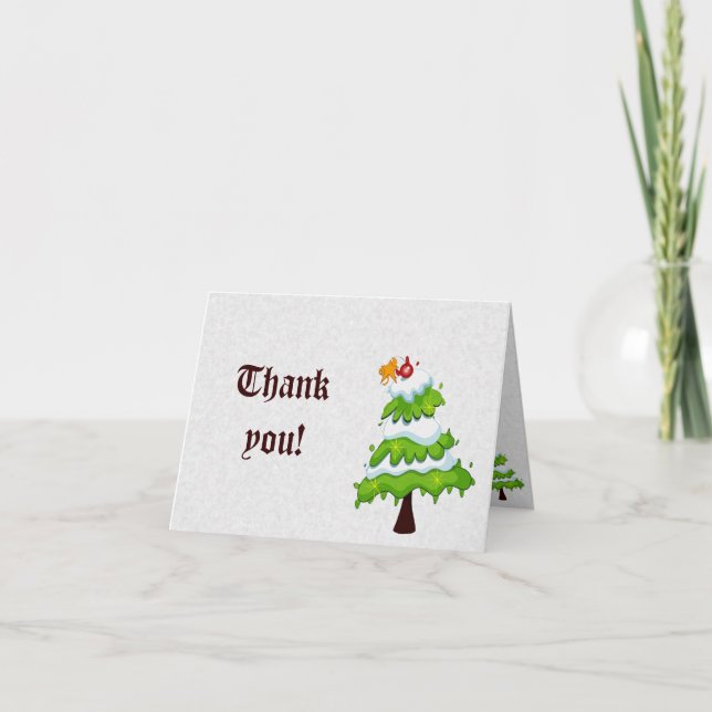 Christmas Tree Thank You Cards (Front)