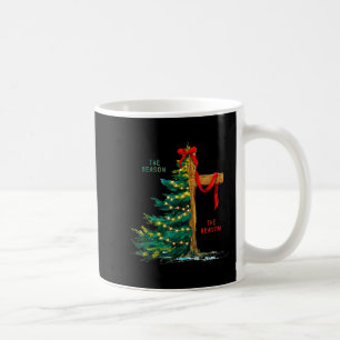 Christmas Tree The Season Jesus Cross Faith Holida Coffee Mug