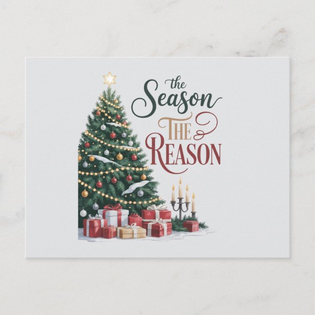 Christmas Tree The Season The Reason Postcard (Front)