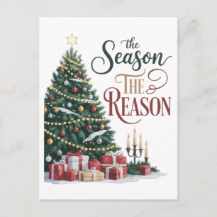 Christmas Tree The Season The Reason Postcard