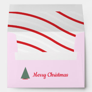 Christmas Tree Theme Holiday Red Candy Envelope