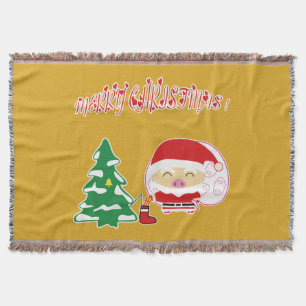 Christmas tree throw blanket