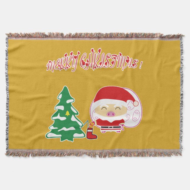 Christmas tree throw blanket (Front)