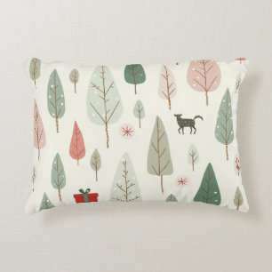 Christmas tree throw pillow