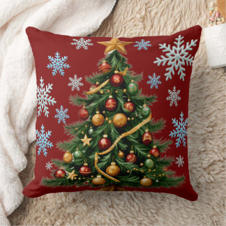 Christmas Tree Throw Pillow