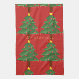 Christmas Tree Thunder_Cove Tea Towel