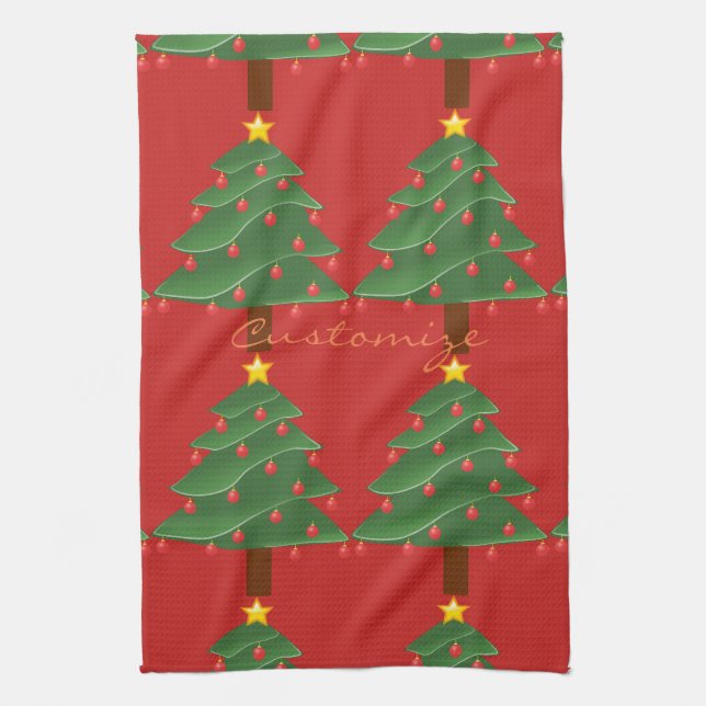 Christmas Tree Thunder_Cove Tea Towel (Vertical)