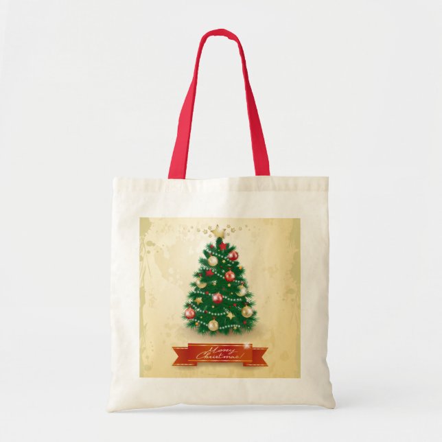 Christmas tree tote bag (Front)