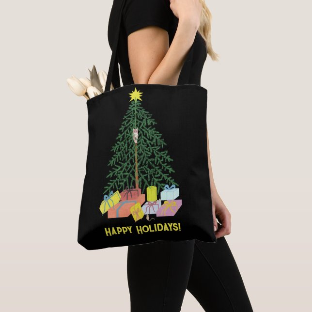 Christmas Tree Tote Bag (Close Up)