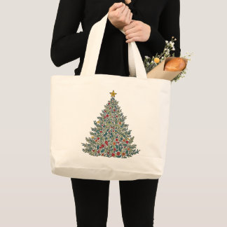 Christmas tree tote bag