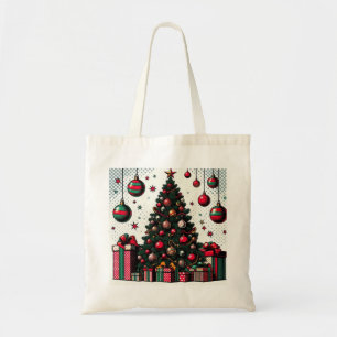 Christmas tree tote bag
