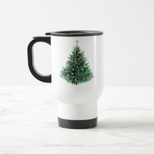 Christmas tree travel mug