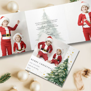 Christmas Tree Trifold Photo Christmas Card