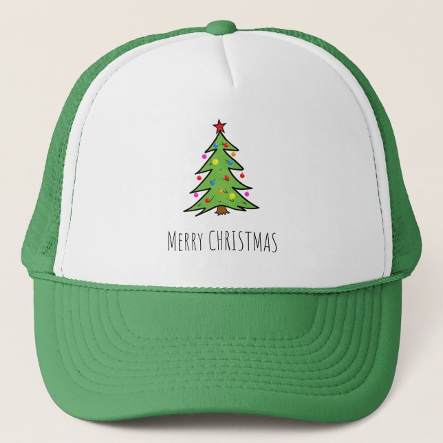 Christmas tree trucker hat (Front)