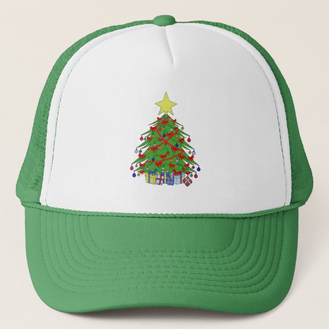 Christmas tree trucker hat (Front)