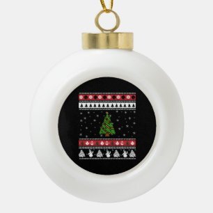 Christmas Tree Ugly Christmas Ceramic Ball Christmas Ornament