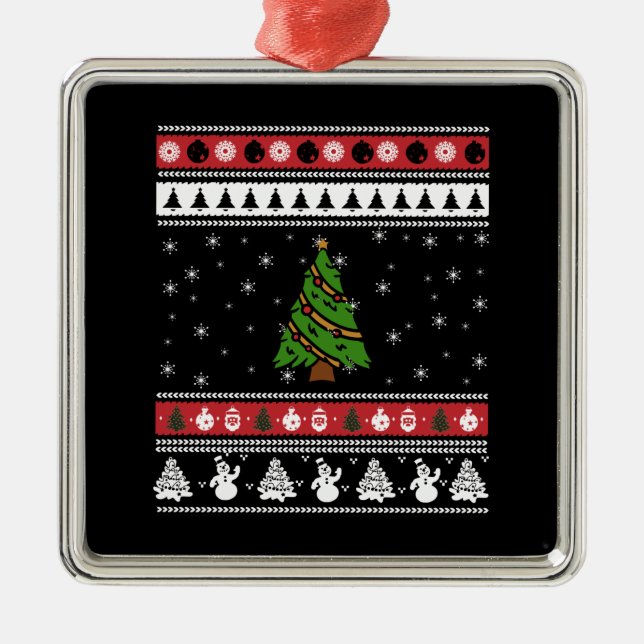 Christmas Tree Ugly Christmas Metal Tree Decoration (Front)