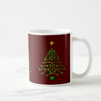 Christmas tree, unusual pixel art design coffee mug